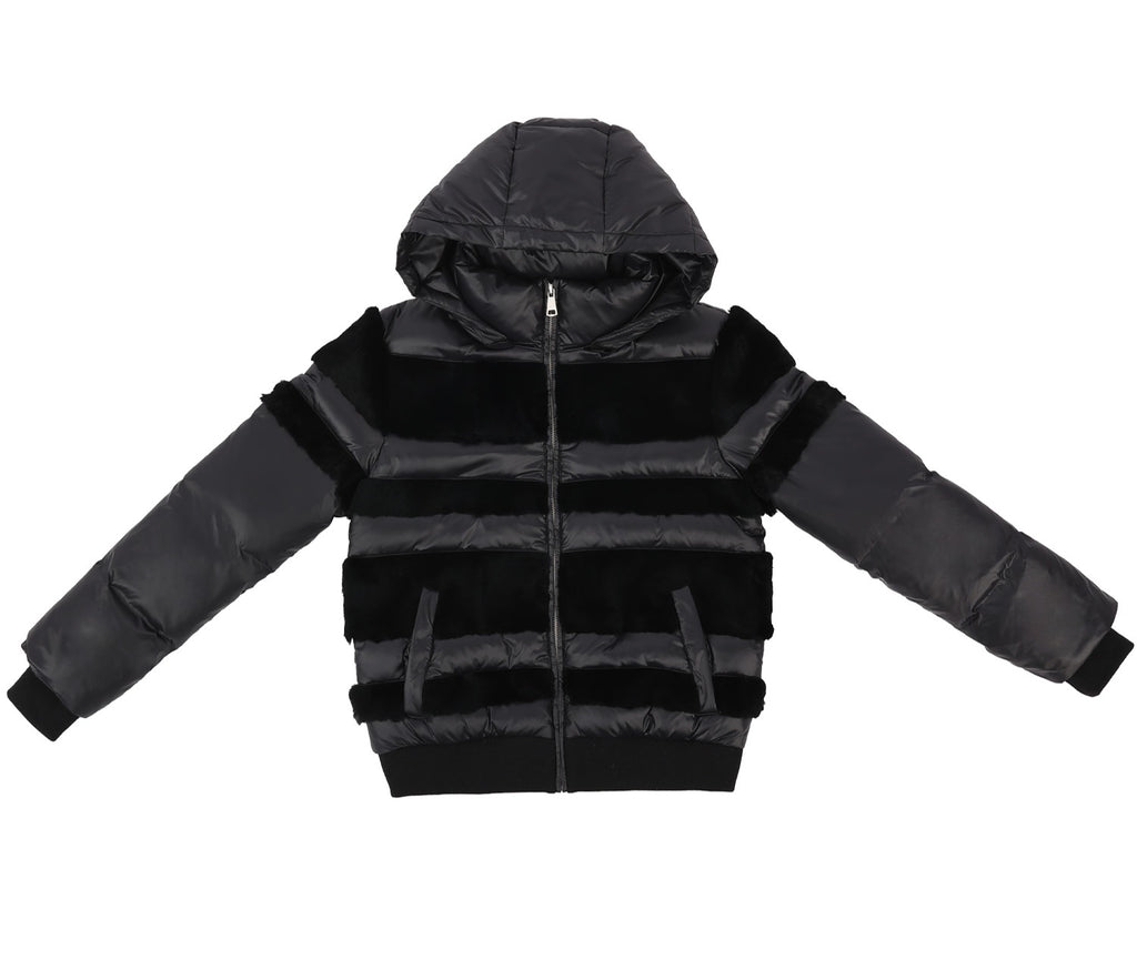 Fur Striped Coat