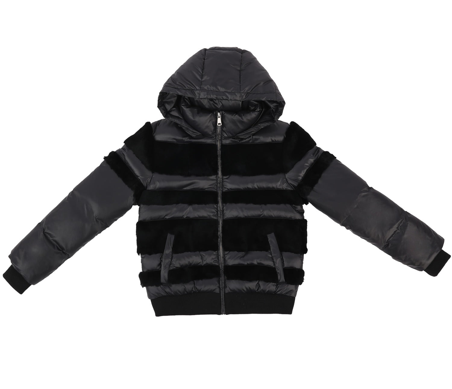 Fur Striped Coat