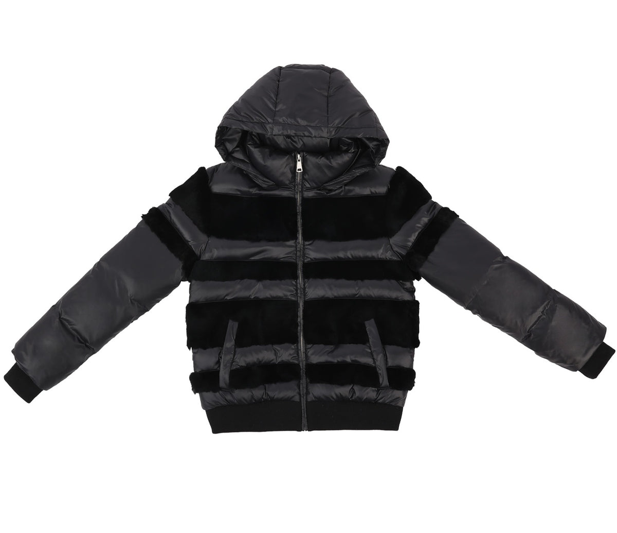 Fur Striped Coat