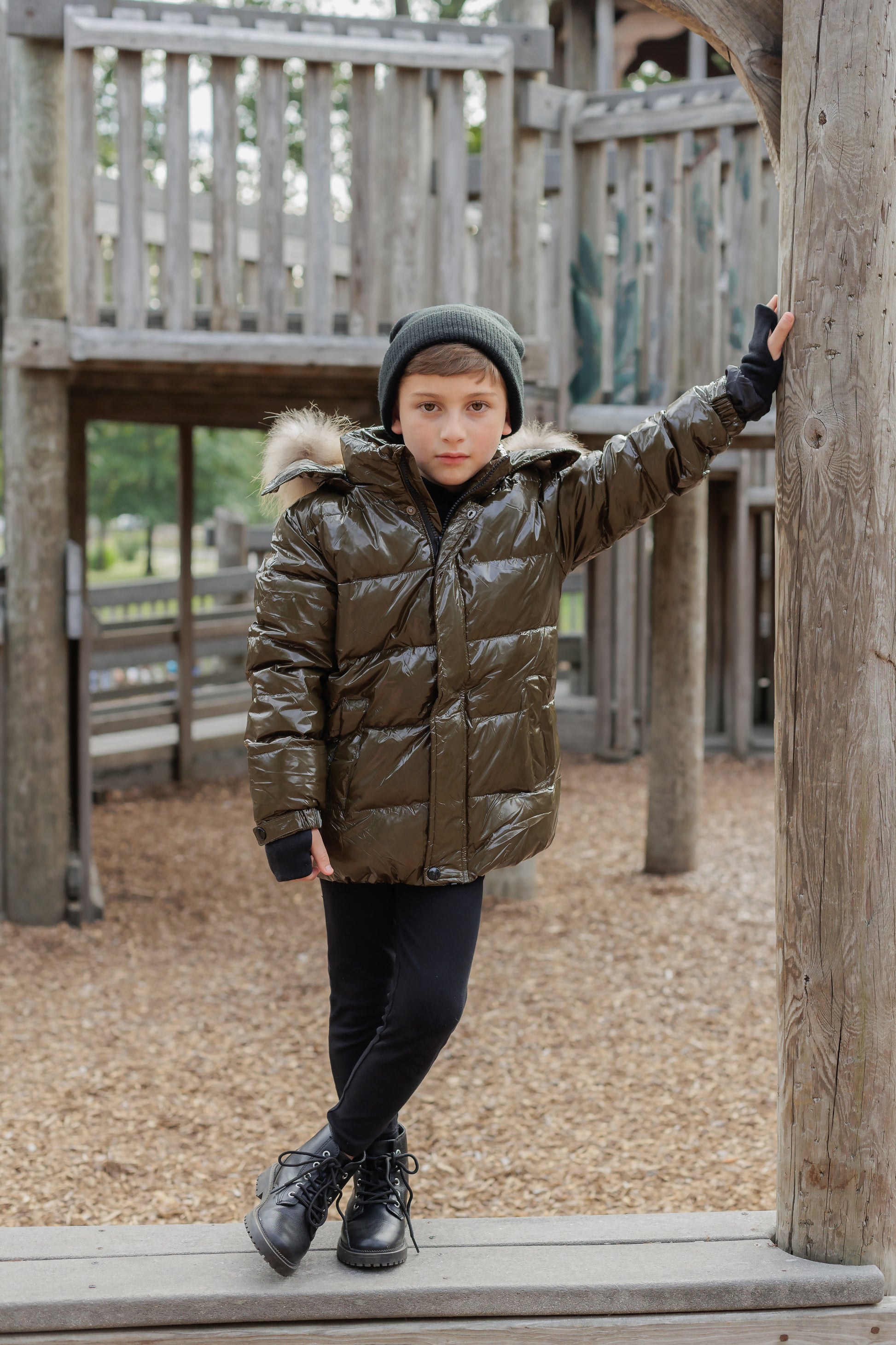 Kid's Hooded Puffer